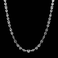18K White Gold Estate Diamond Riviere Necklace