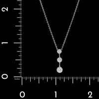 14K White Gold Estate Diamond Pendant Necklace