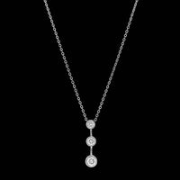 14K White Gold Estate Diamond Pendant Necklace