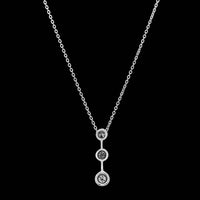 14K White Gold Estate Diamond Pendant Necklace