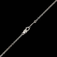 14K White Gold Estate Blue Bead and Diamond Necklace