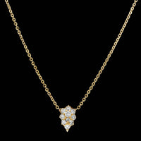 14K Yellow Gold Estate Diamond Pendant Necklace