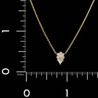 14K Yellow Gold Estate Diamond Pendant Necklace