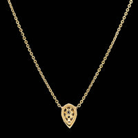 14K Yellow Gold Estate Diamond Pendant Necklace