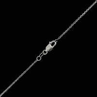 14K White Gold Estate Emerald and Diamond Pendant Necklace