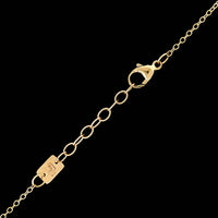 14K Yellow Gold Estate Onyx and Diamond Pendant Necklace