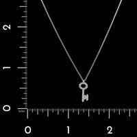 Roberto Coin 18K White Gold Estate Diamond Tiny Treasures Key Pendant Necklace