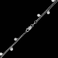14K White Gold Estate Double Strand Fancy Link Necklace