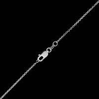 14K White Gold Estate Diamond Cross Pendant Necklace
