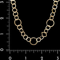 14K Yellow Gold Estate Open Link Necklace