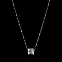 Bulgari 18K White Gold Estate Diamond B.zero1 Pendant Necklace
