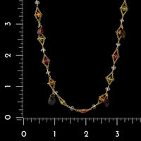 18K Yellow Gold Estate Gemstone Necklace