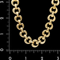 14K Yellow Gold Estate Fancy Link Chain