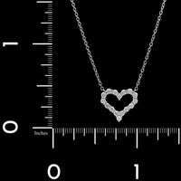 Tiffany & Co. Platinum Estate Diamond Metro Heart Necklace