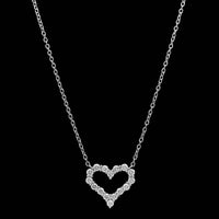 Tiffany & Co. Platinum Estate Diamond Metro Heart Necklace