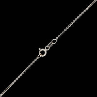 14K White Gold Estate Diamond Solitaire Pendant Necklace