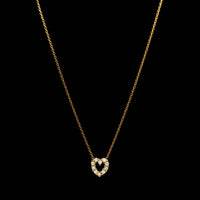 14K White Gold Estate Morganite and Diamond Pendant Necklace