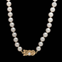 Mikimoto 18K Yellow Gold Estate Cultured Pearl Necklace