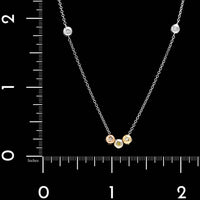 14K Tri-color Gold Estate Diamond Necklace