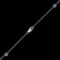 14K White Gold Estate Sapphire and Diamond Necklace