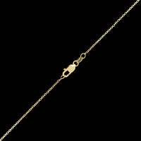 18K Yellow Gold Estate Green Tourmaline Pendant Necklace
