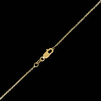 14K Yellow Gold Estate Blue Topaz and Diamond Pendant Necklace