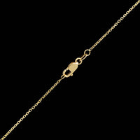 14K Yellow Gold Blue Peridot and Diamond Pendant Necklace