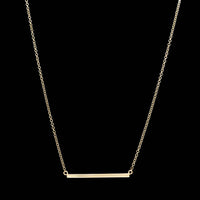 14K Yellow Gold Estate Bar Necklace