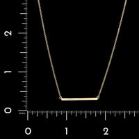 14K Yellow Gold Estate Bar Necklace