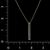 14K Rose Gold Estate Diamond Bar Necklace