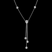 Roberto Coin 18K White Gold Estate Diamond by the Inch Triple Drop Necklace