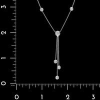 Roberto Coin 18K White Gold Estate Diamond by the Inch Triple Drop Necklace