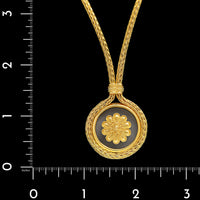 Ilias Lalaounis Rosette Hellenistic 18K Yellow Gold Estate Hand Woven Sautoir Necklace