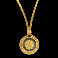 Ilias Lalaounis Rosette Hellenistic 18K Yellow Gold Estate Hand Woven Sautoir Necklace