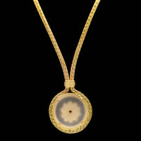 Ilias Lalaounis Rosette Hellenistic 18K Yellow Gold Estate Hand Woven Sautoir Necklace