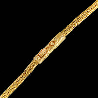 Ilias Lalaounis Rosette Hellenistic 18K Yellow Gold Estate Hand Woven Sautoir Necklace