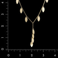 14K Yellow Gold Fringe Lariat Necklace