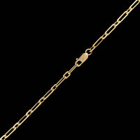 14K Yellow Gold Estate Diamond Omega Symbol Pendant Necklace