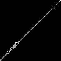 18K White Gold Estate Emerald and Diamond Pendant Necklace