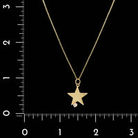 18K Yellow Gold Diamond Star Pendant Necklace