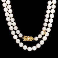 Mikimoto 18K Yellow Gold Estate Akoya Cultured Pearl Necklace