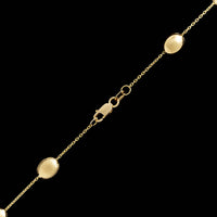 14K Yellow Gold Estate Bead Station Necklace
