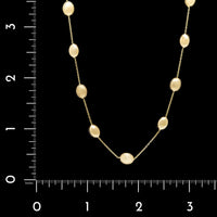 14K Yellow Gold Estate Bead Station Necklace