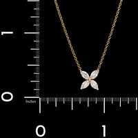 Tiffany & Co. 18K Rose Gold Estate Diamond Victoria Pendant Necklace