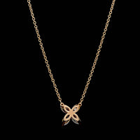 Tiffany & Co. 18K Rose Gold Estate Diamond Victoria Pendant Necklace
