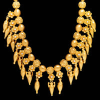 23K Yellow Gold Estate Etruscan Revival Amphora Diamond Necklace