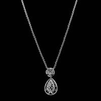 Platinum Estate Fancy Light Yellow Diamond Pendant Necklace
