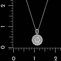 18K White Gold Diamond Pendant Necklace