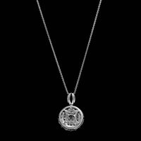 18K White Gold Diamond Pendant Necklace