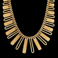 14K Yellow Gold Estate Fringe Necklace